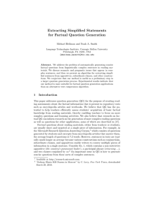 Extracting Simplified Statements for Factual Question Generation