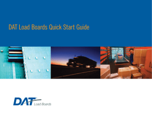 DAT Load Boards Quick Start Guide