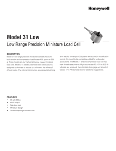 Data Sheet - Honeywell Test and Measurement Sensors