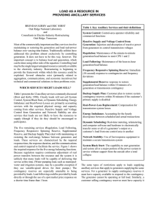 load as a resource in providing ancillary services