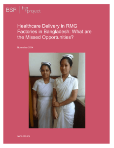 Healthcare Delivery in RMG Factories in Bangladesh