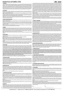 Standard term and conditions of sale