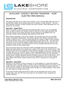 Auxiliary Contact Before Transfer