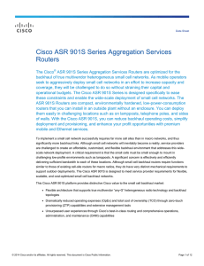 Cisco ASR 901S Series Aggregation Services Routers Data Sheet