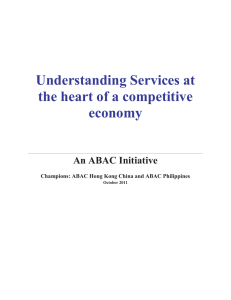Understanding Services at the Heart of a Competitive Economy1