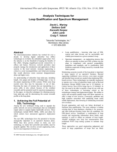 Analysis Techniques for Loop Qualification and