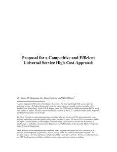 Proposal for a Competitive and Efficient Universal Service High