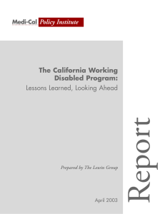The California Working Disabled Program