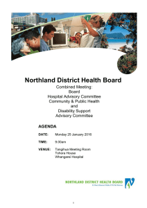 Northland District Health Board AGENDA