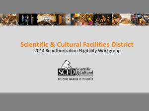 Eligibility Work Group Presentation - Scientific and Cultural Facilities