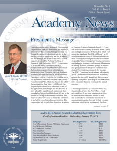 November 2015, Vol. 45, Issue 6 - American Academy of Forensic
