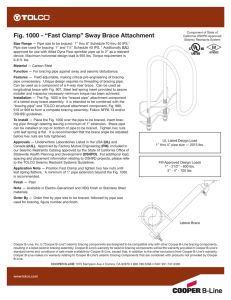 Fig. 1000 - “Fast Clamp” Sway Brace Attachment