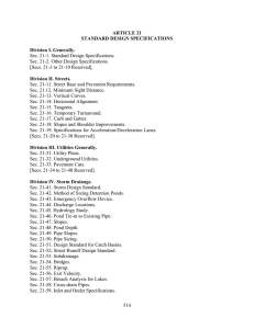 Article 21 Standard Design Specifications