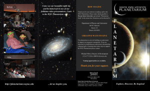 How to Give Brochure - Planetarium