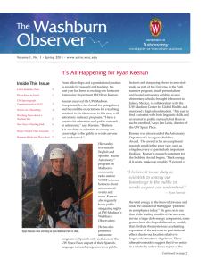 The Washburn Observer - UW-Madison Astronomy