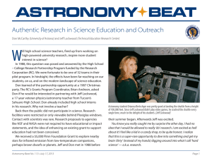 Authentic Research in Science Education and