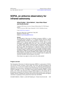 SOFIA, an airborne observatory for infrared astronomy