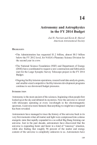 Astronomy and Astrophysics in the FY 2014 Budget