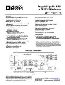 ADV7177/ADV7178 Integrated Digital CCIR