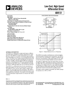 AD8131 Low-Cost, High-Speed Differential Driver