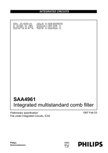 Integrated multistandard comb filter