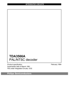 TDA3566A PAL/NTSC decoder - Electronic circuits magazine