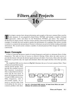 Chapter 16 - Filters and Projects