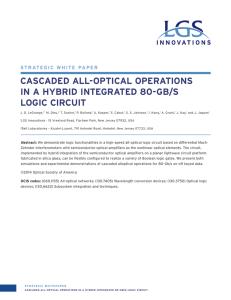 caScaded all-optical operationS in a hybrid integrated 80