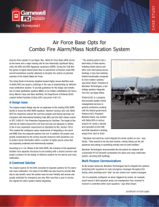 Air Force Base Opts for Combo Fire Alarm/Mass - Gamewell-FCI