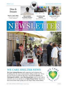 We Care Newsletter Spring 2016