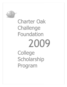 Charter Oak Challenge Foundation College Scholarship Program