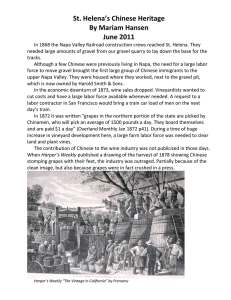 St. Helena`s Chinese Heritage By Mariam Hansen June 2011