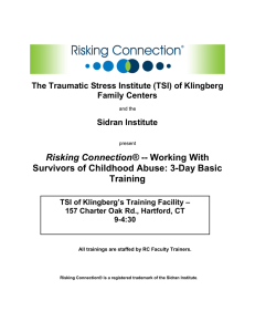 Risking Connection - Traumatic Stress Institute – Klingberg Family