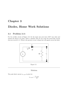 Chapter 3 Diodes, Home Work Solutions