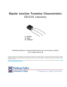 Bipolar Junction Transistor Characteristics EELE101 Laboratory