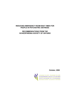 reducing emergency room wait times for people in psychiatric