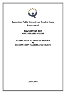 A guide to Navigating the Magistrates Court