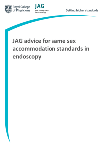 JAG advice for same sex accommodation standards in endoscopy