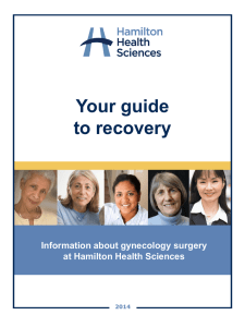 Your guide to recovery - Hamilton Health Sciences