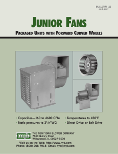 Junior Fans Package Units with Forward Curved Wheels (111)