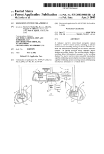 Navigation system for a vehicle