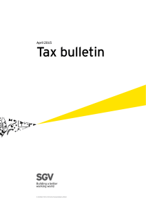 Tax bulletin - April 2015