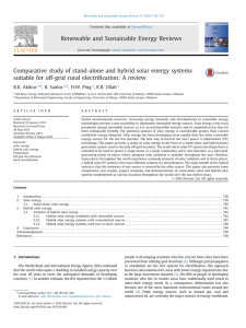 Comparative study of stand-alone and hybrid solar