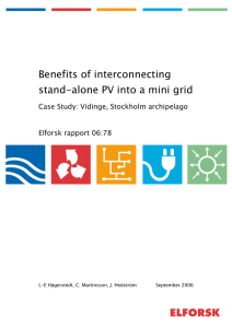 Benefits of interconnecting stand-alone PV into a mini grid
