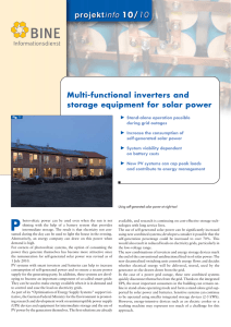 Multi-functional inverters and storage equipment for solar power