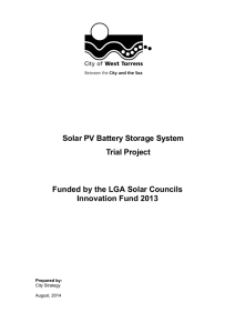 Solar PV Battery Storage System - Case Study - Final