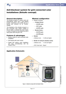 Anti-blackout system for grid connected solar