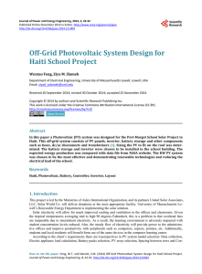 Off-Grid Photovoltaic System Design for Haiti School Project