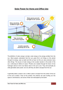 Solar Power for Home and Office Use