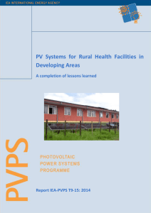 PV Systems for Rural Health Facilities in Developing - IEA-PVPS